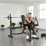 Banc de musculation réglable avec support à squat