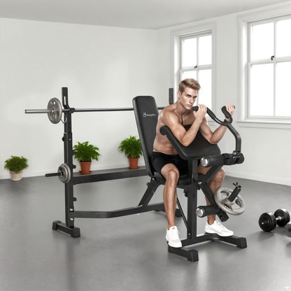 Banc de musculation réglable avec support à squat