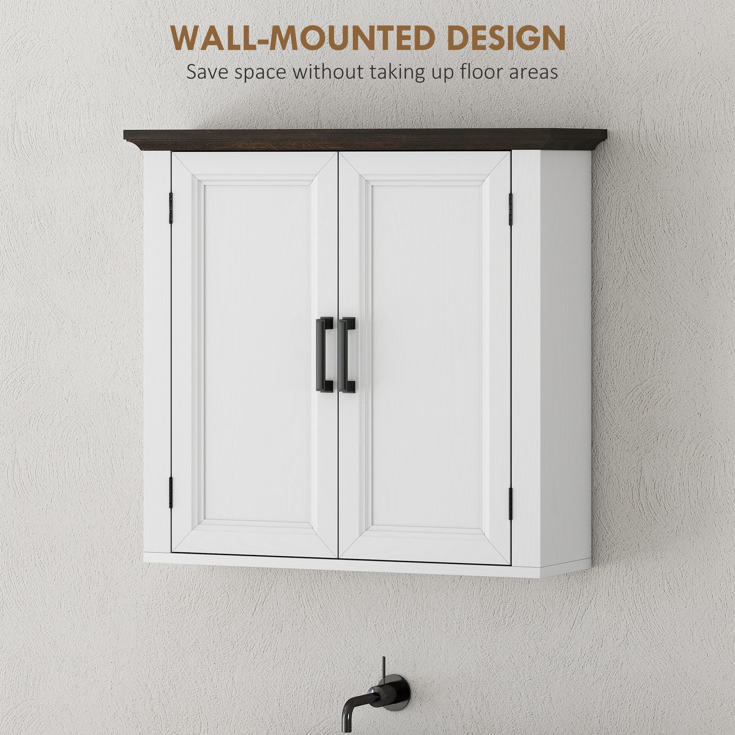 Armoire murale salle de bain style farmhouse 2 portes