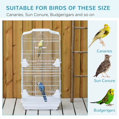 Cage à oiseaux vol libre 2 portes avec perchoirs