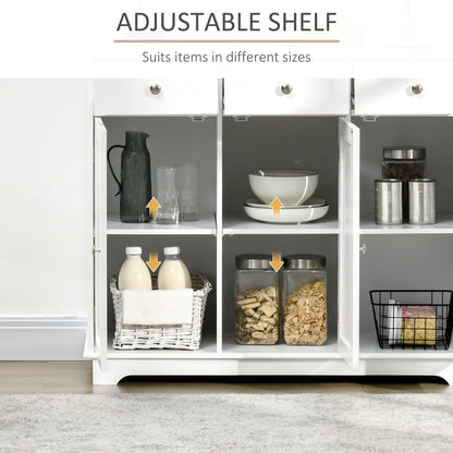 Buffet moderne avec rangement tiroirs et tablettes ajustables