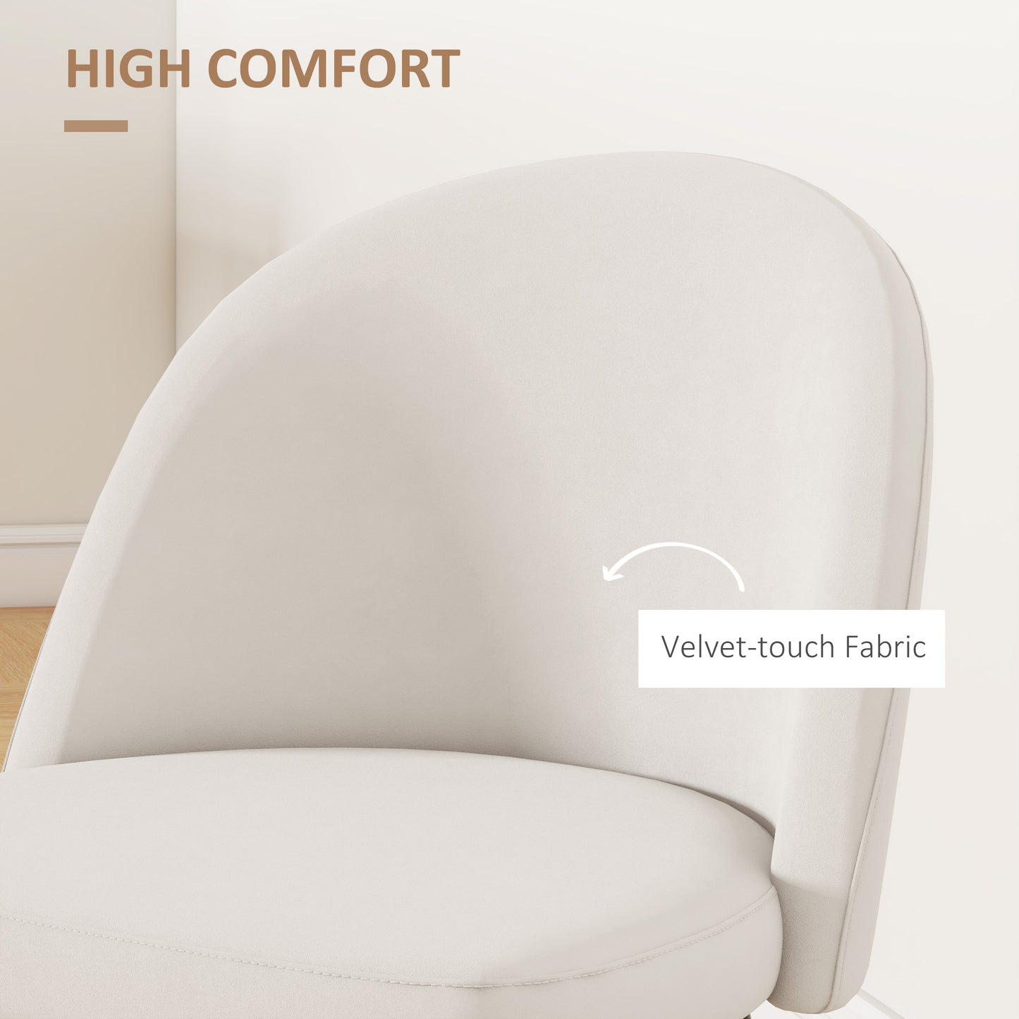 Chaises salle manger dossier mi-hauteur velours ensemble 2
