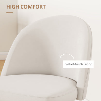 Chaises salle manger dossier mi-hauteur velours ensemble 2