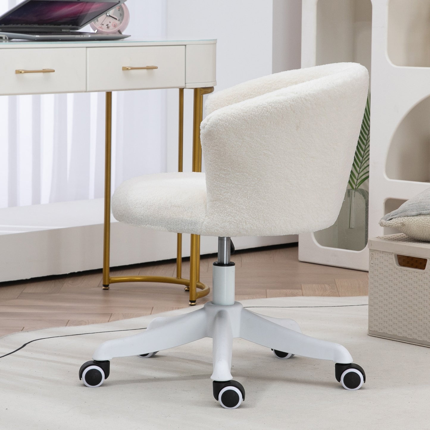 Chaise bureau sans bras hauteur réglable roulettes pivotantes