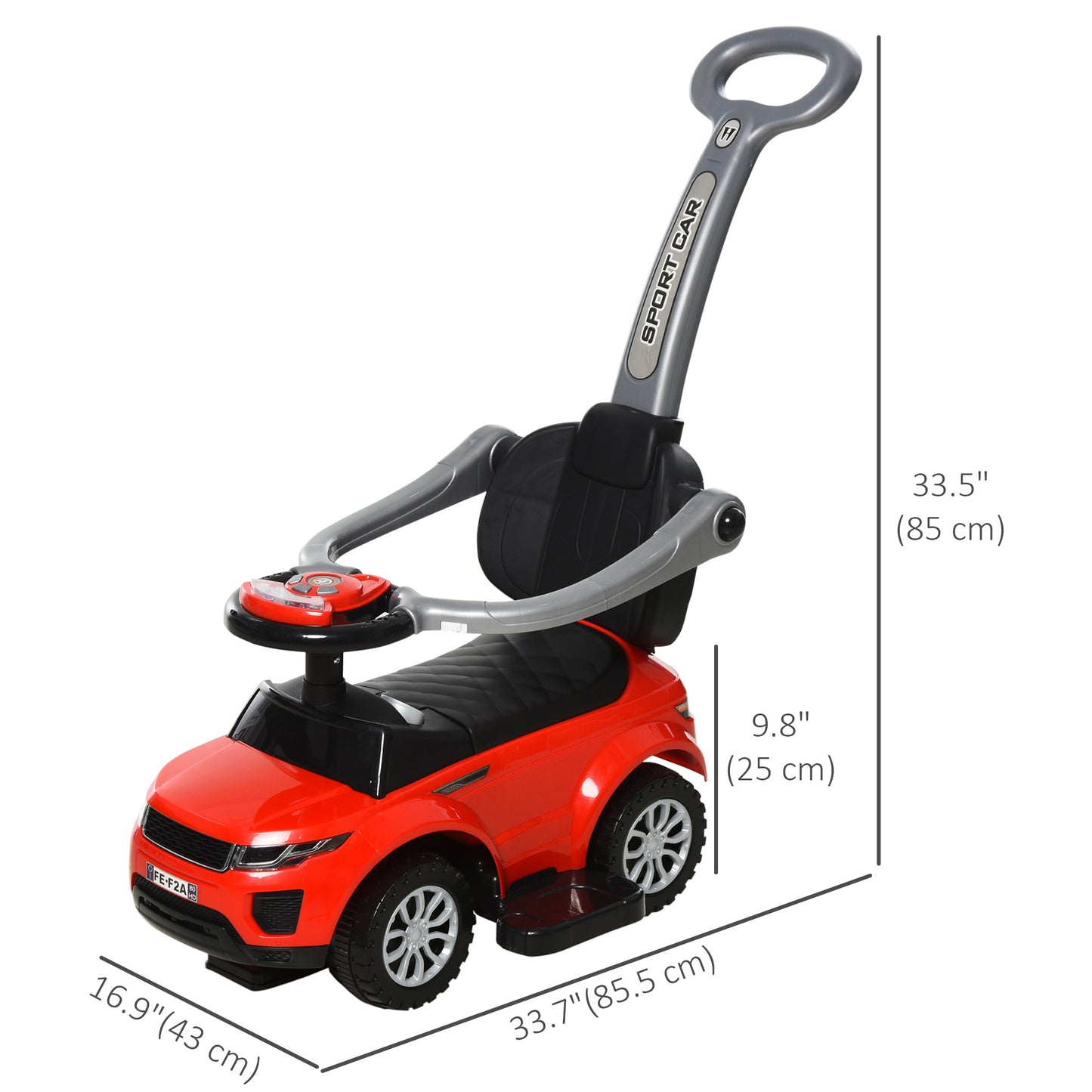 Voiture porteur pousseur 3 en 1 pour tout-petits