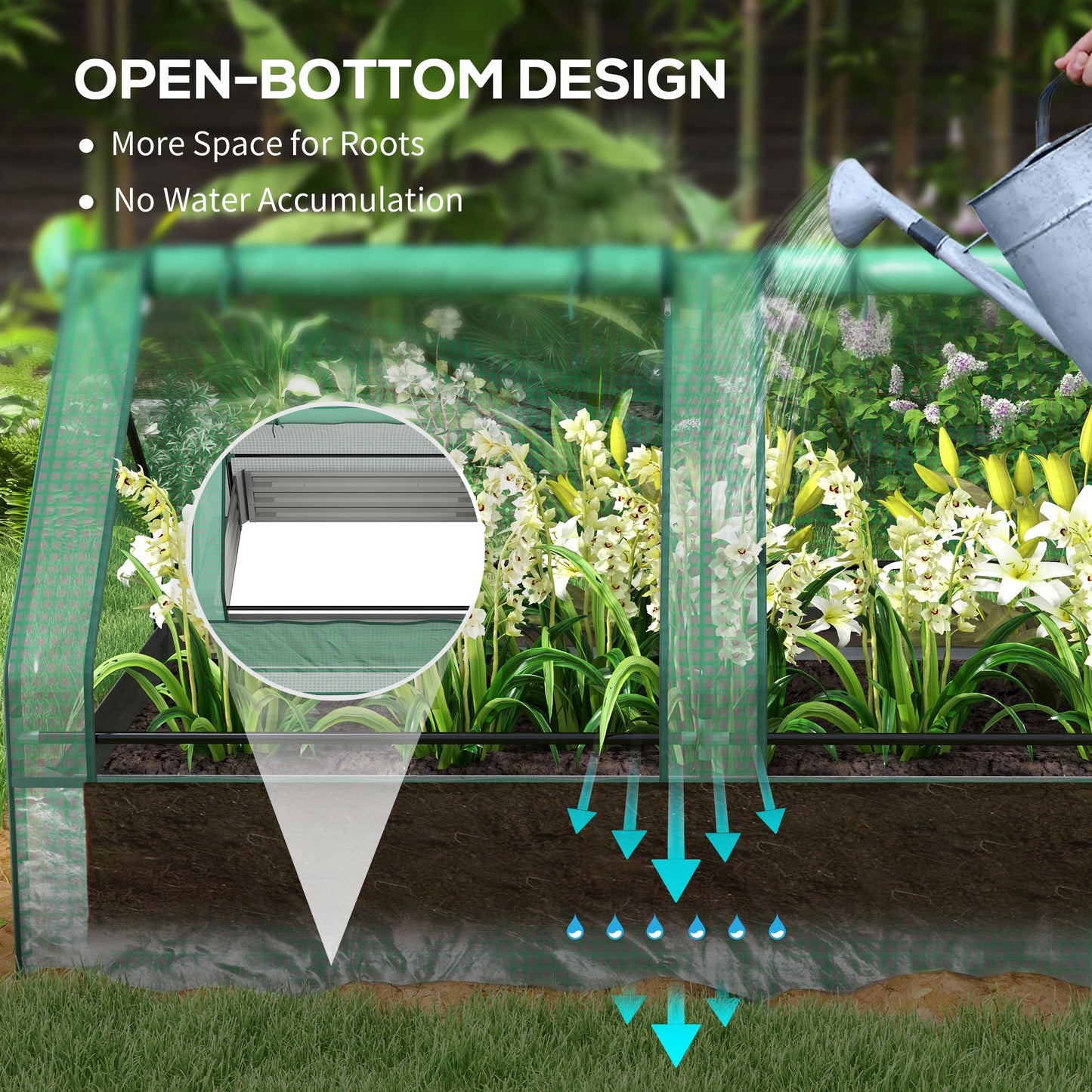 Jardinière surélevée 2-en-1 avec mini-serre