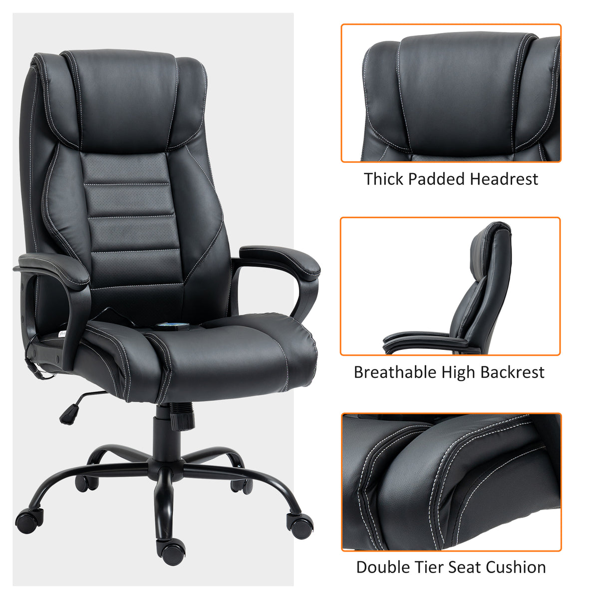 Chaise de bureau ergonomique de direction massante