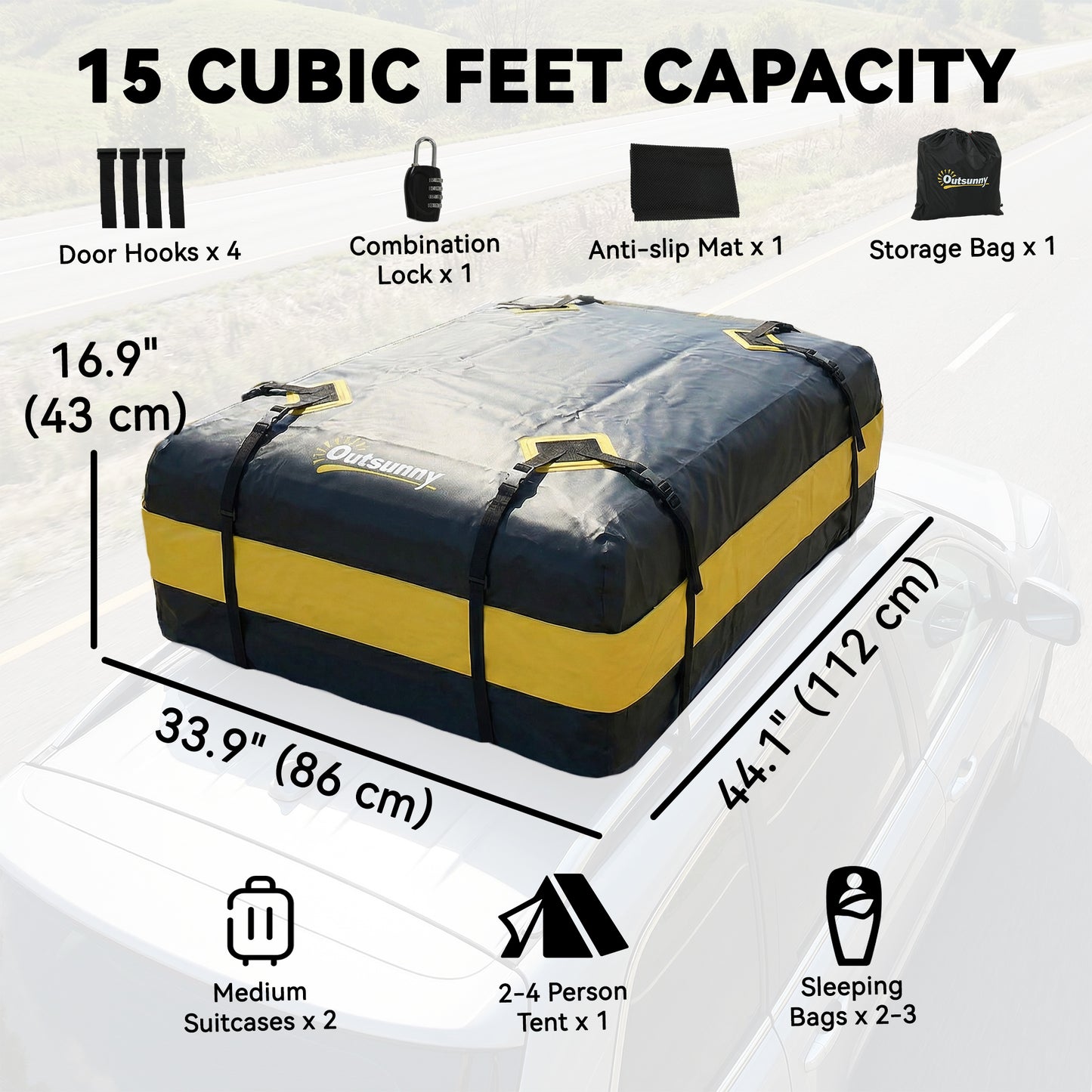 Sac de toit imperméable 600 L capacité