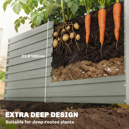 Bac jardinage surélevé galvanisé extra profond 152x91x60cm