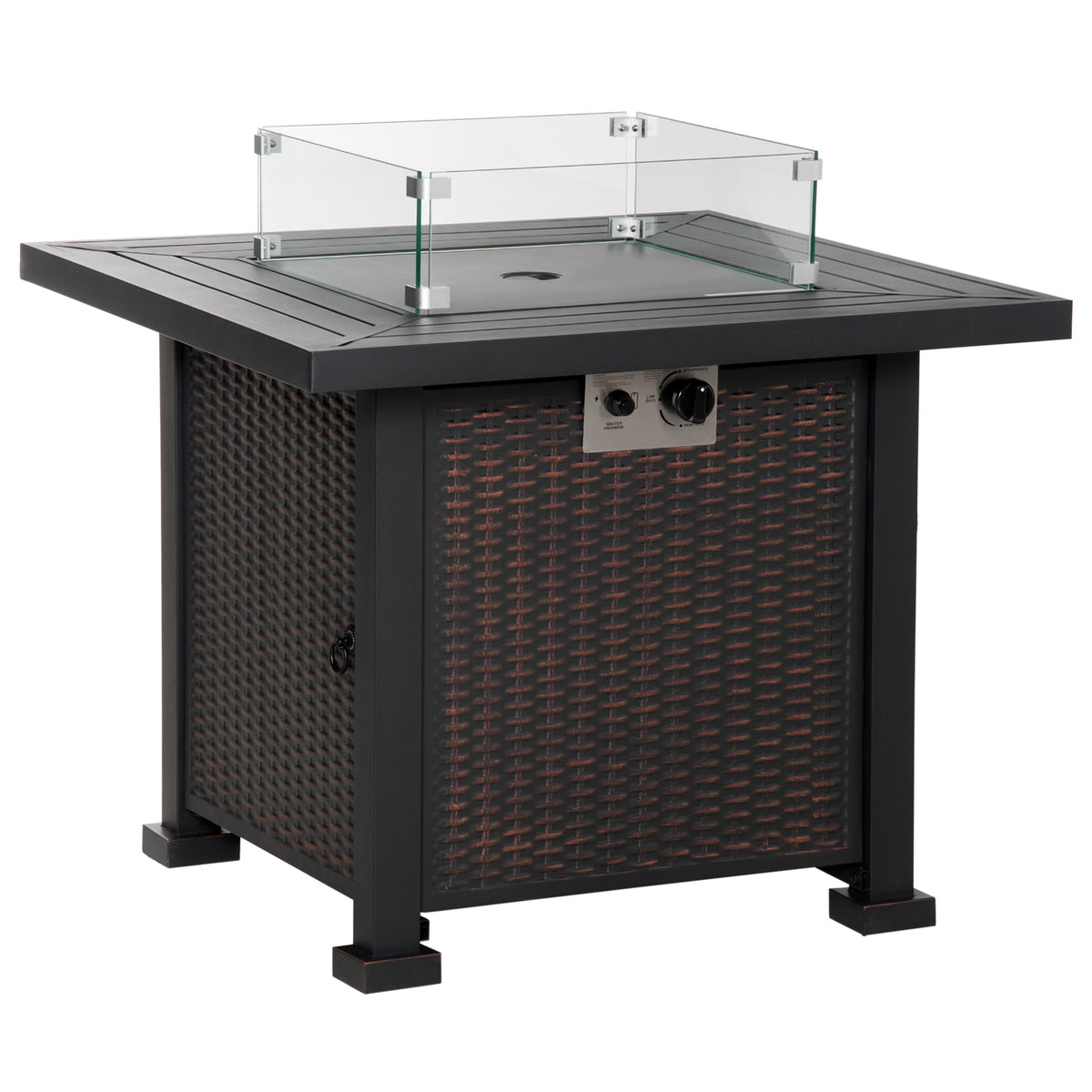Table foyer propane 32 po, 50 000 BTU — acier