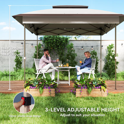Tonnelle pop-up avec murs en maille 366 x 366 cm