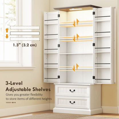 Armoire-buffet de cuisine avec lumière DEL capteur