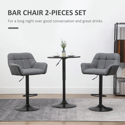 Tabourets de bar pivotants réglables avec appuie-bras et repose-pieds