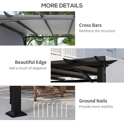 Pergola de patio avec toit coulissant 3 x 3 m