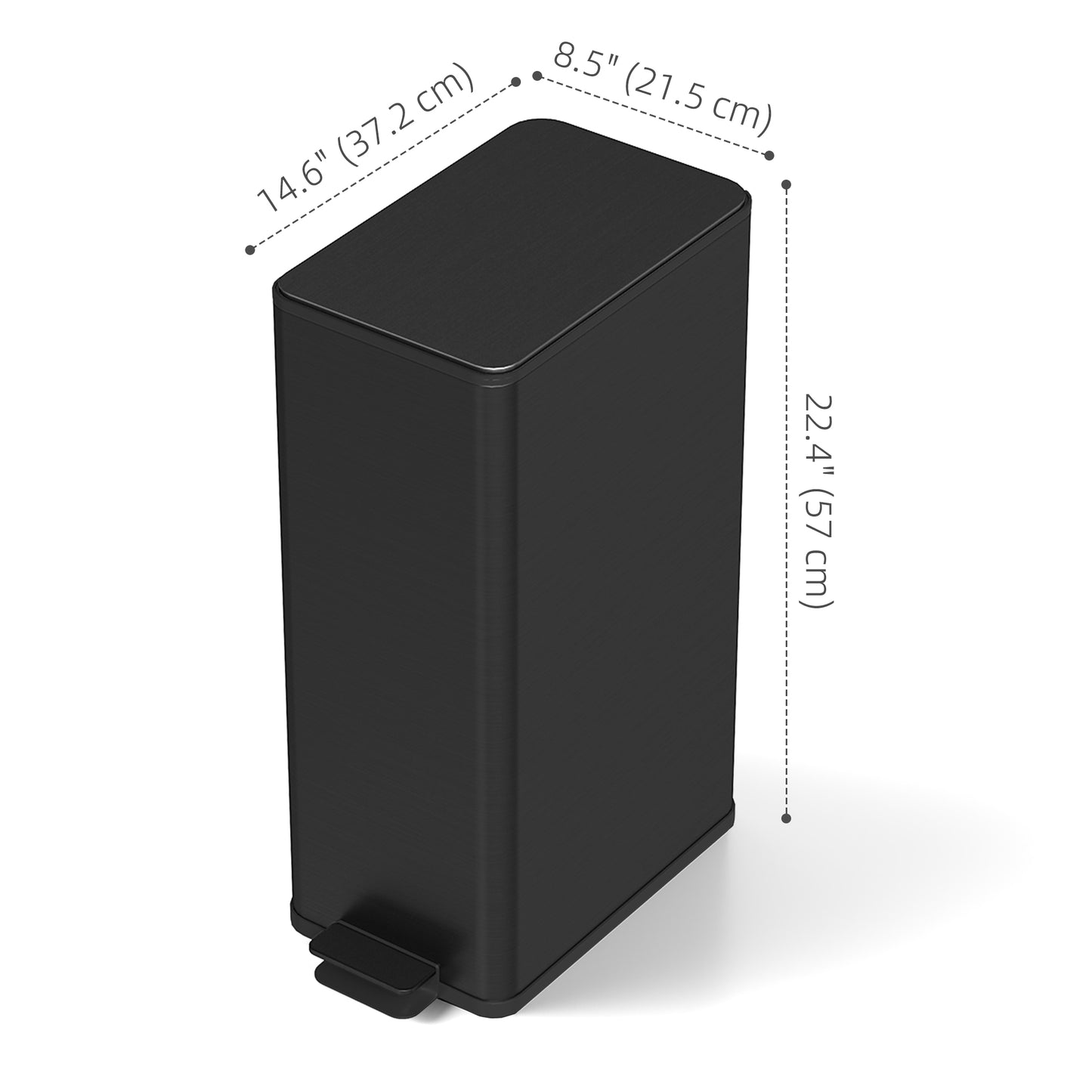 Poubelle de cuisine inox à pédale 20 L