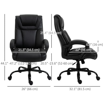 Chaise de bureau ergonomique haute en similicuir 181 kg