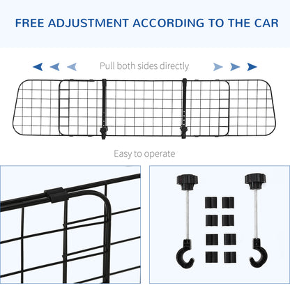 Barrière de voiture ajustable pour chien — métal