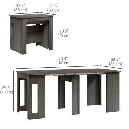 Table à manger extensible 60-180 cm pour 6-8 personnes
