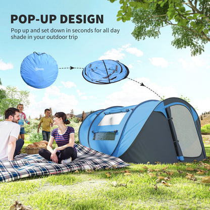 Tente de camping 4 personnes à montage automatique