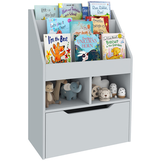 Bibliothèque Enfant Aosom avec Rangement - Meuble de Rangement Jouets