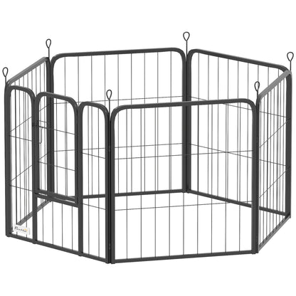 Parc pour chien 6 panneaux acier — portable