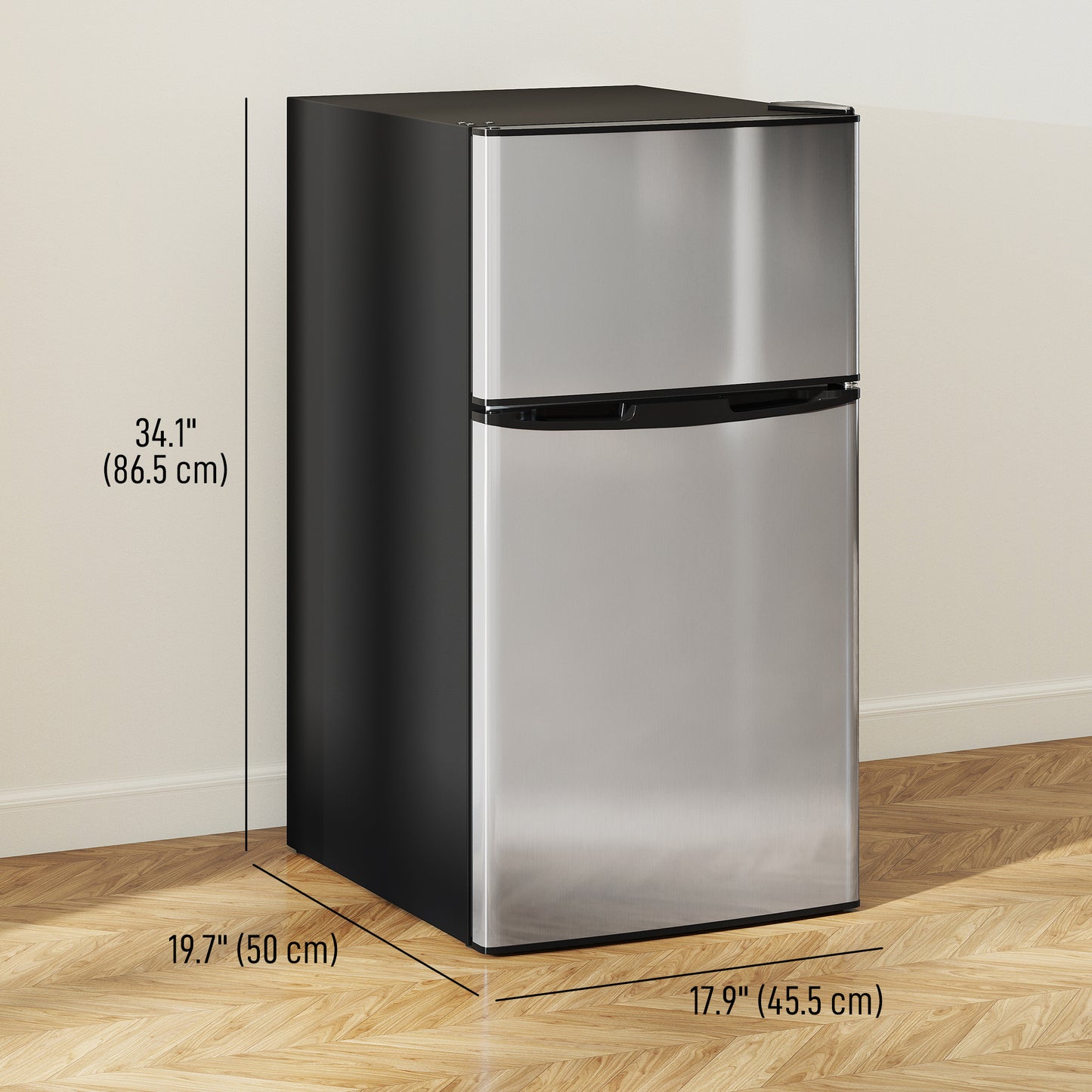 Mini réfrigérateur avec congélateur 91 L double zone