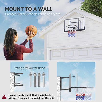 Panier de basket-ball mural réglable