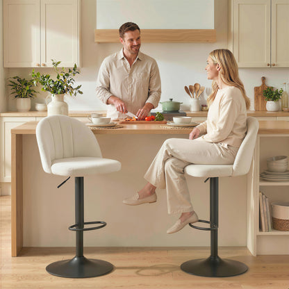 Tabourets de bar pivotants ajustables ensemble de 2
