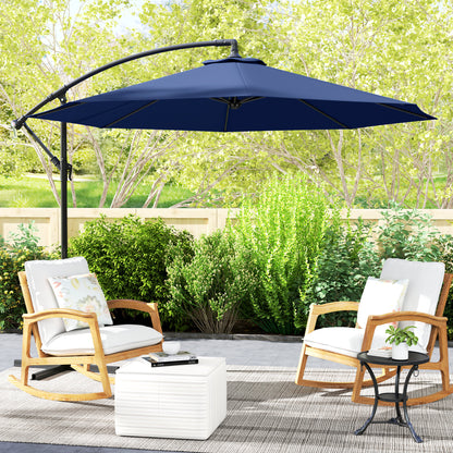 Parasol déporté patio 10 pieds cantilever avec base croisée