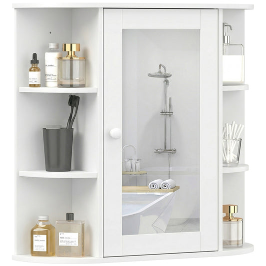 Armoire murale de salle de bain avec miroir et tablettes