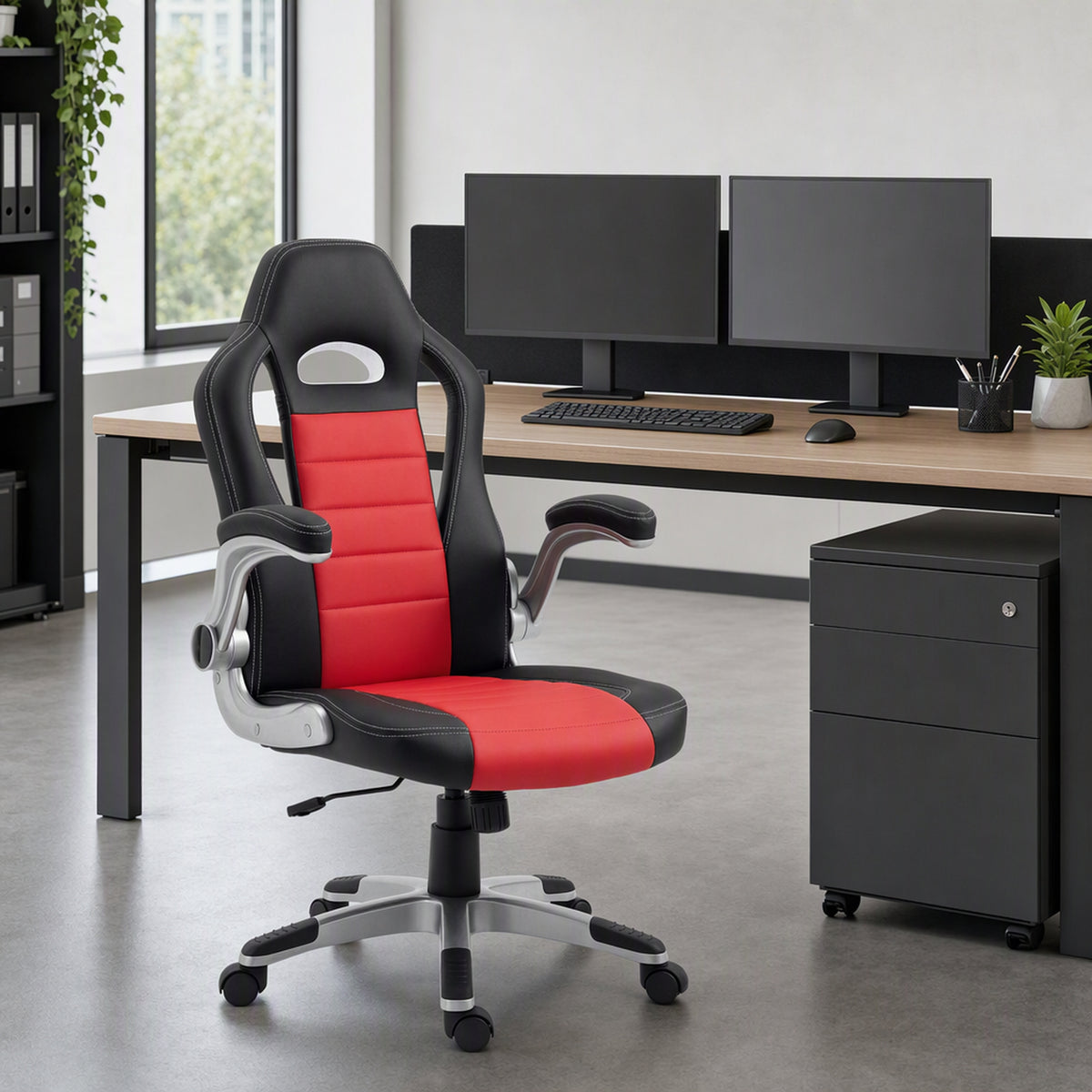 Chaise de bureau ergonomique de style course