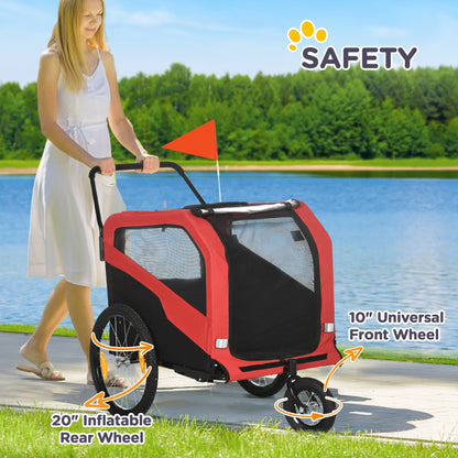 Remorque vélo chien 2-en-1 grands chiens 30 kg
