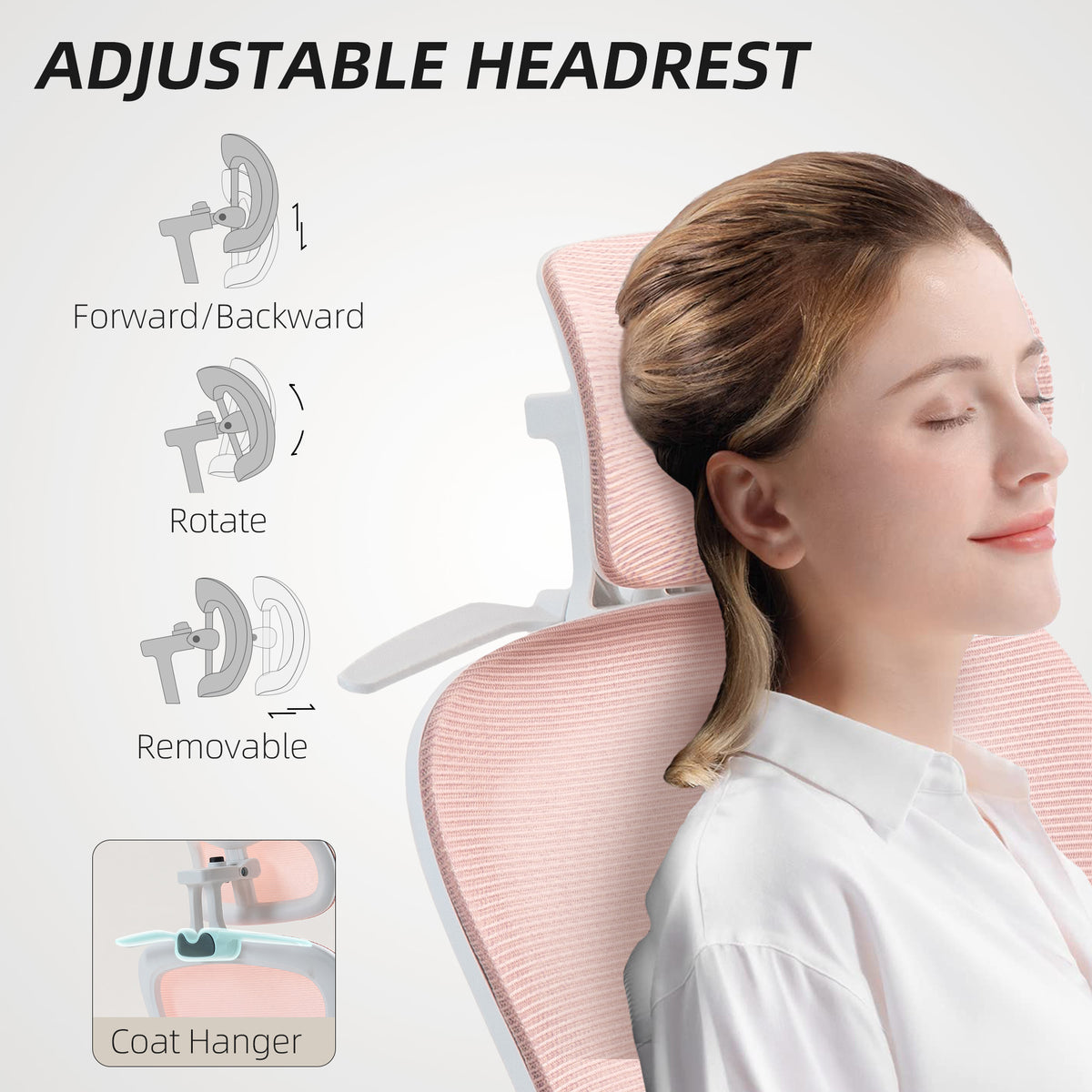 Chaise de bureau ergonomique en maille avec support lombaire
