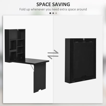 Bureau mural escamotable convertible multifonctionnel