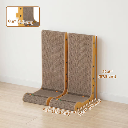 Griffoir d'angle pour chat avec balles — Lot de 2