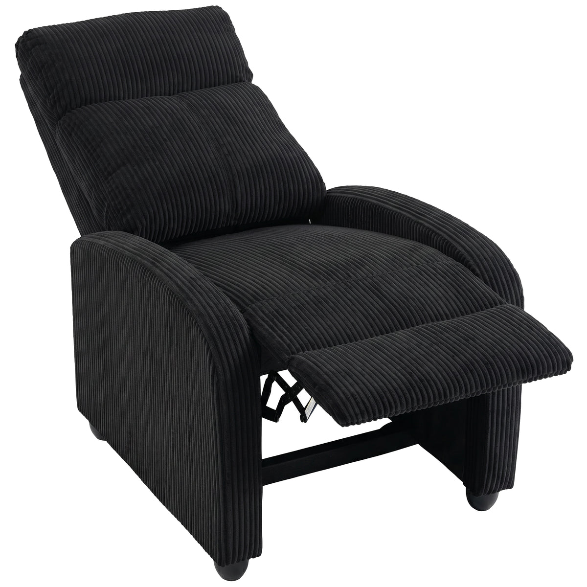 Fauteuil inclinable manuel en velours côtelé