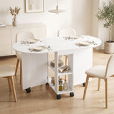 Table à manger pliante avec rangement pour petits espaces 120 cm