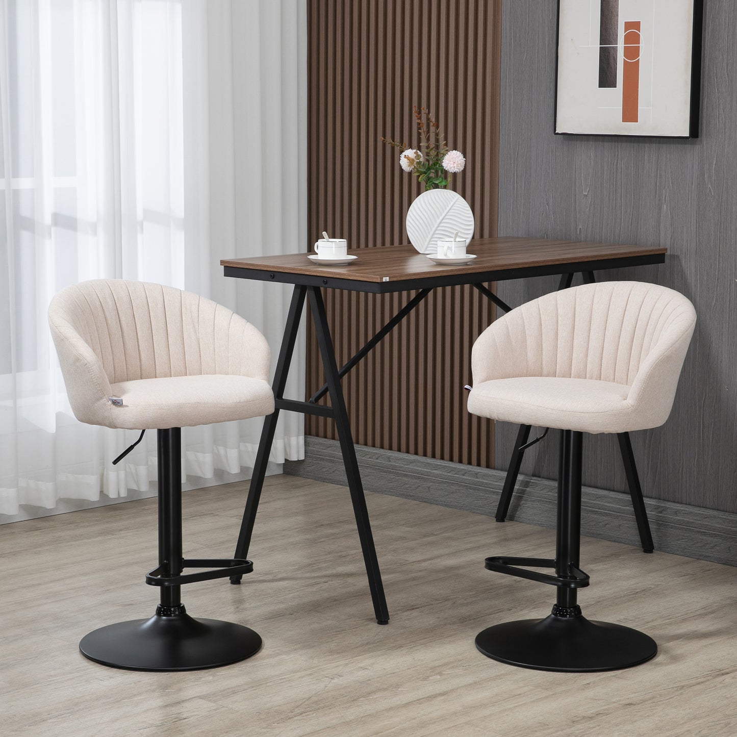 Tabourets de bar pivotants ajustables ensemble de 2