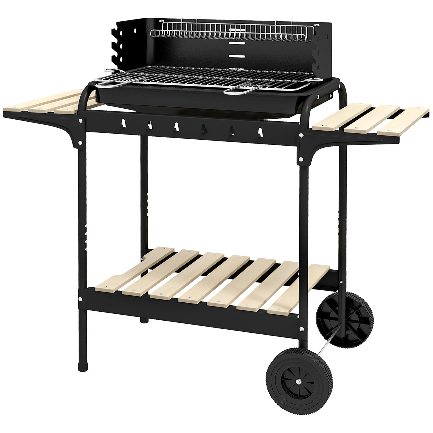 Barbecue au charbon portable avec hauteur ajustable