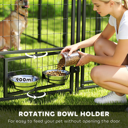 Enclos pour chien extérieur verrouillable acier soudé