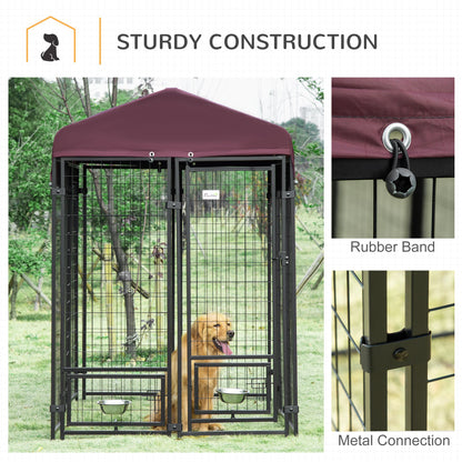 Enclos pour chien extérieur verrouillable acier soudé
