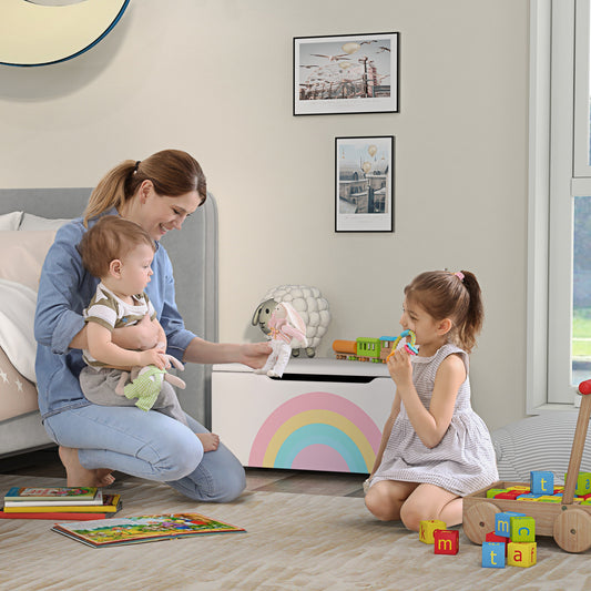 Coffre à jouets avec couvercle et banc