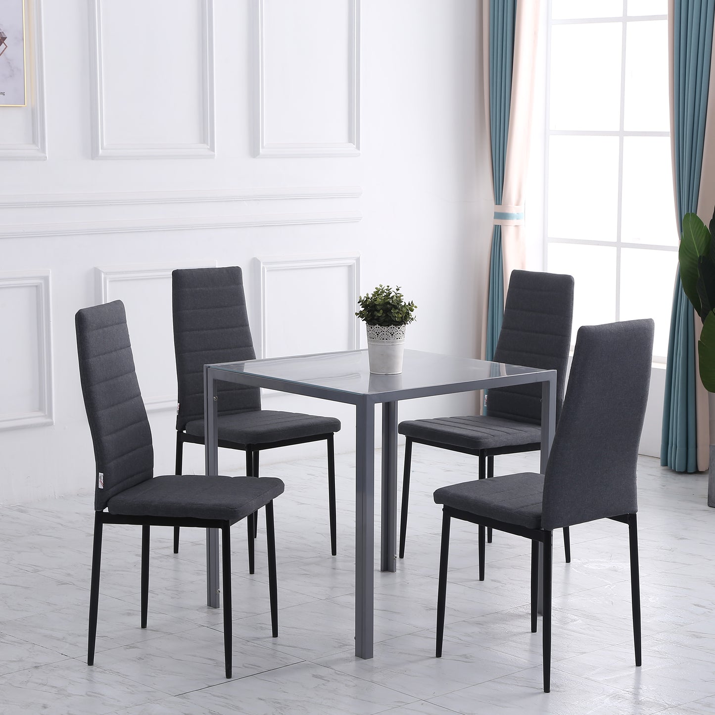 Chaises de salle à manger rembourrées ensemble de 4