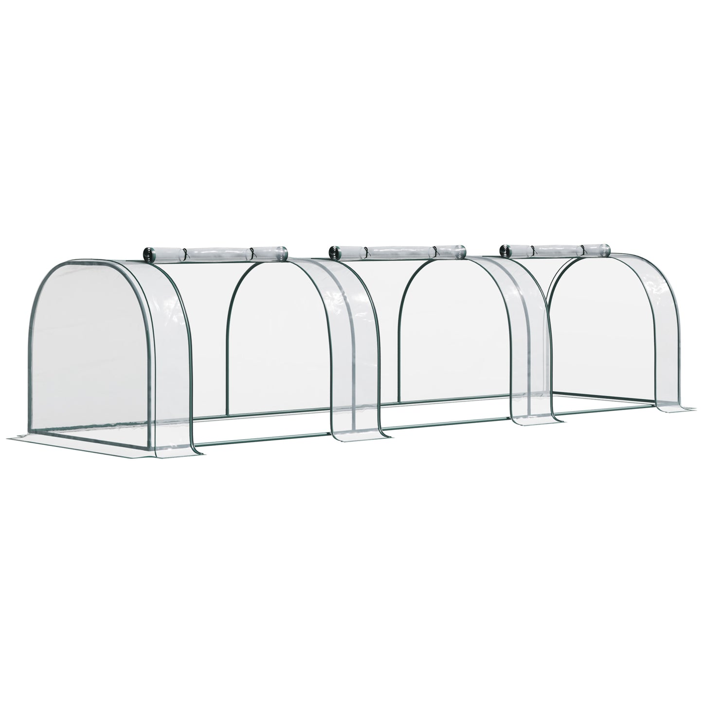 Serre tunnel portable 396 x 91 x 76 cm avec 4 portes