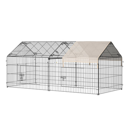 Enclos extérieur pour petits animaux avec toit