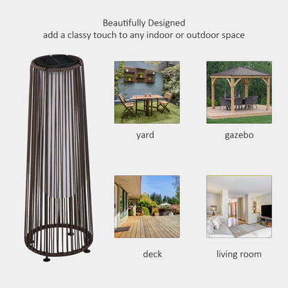 Lampe solaire tressée décorative extérieur LED automatique