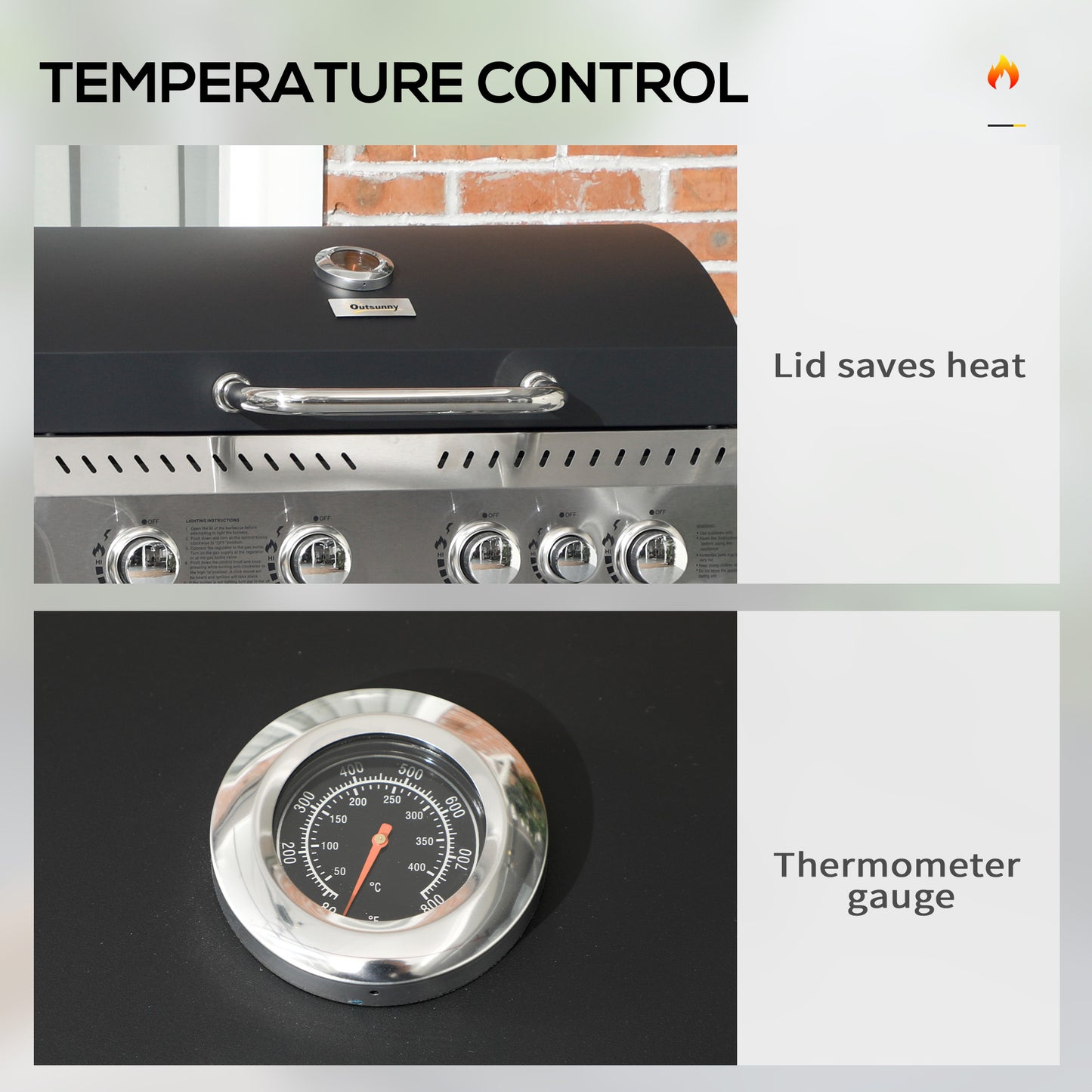 Barbecue au propane 4 brûleurs avec brûleur latéral 40000 BTU