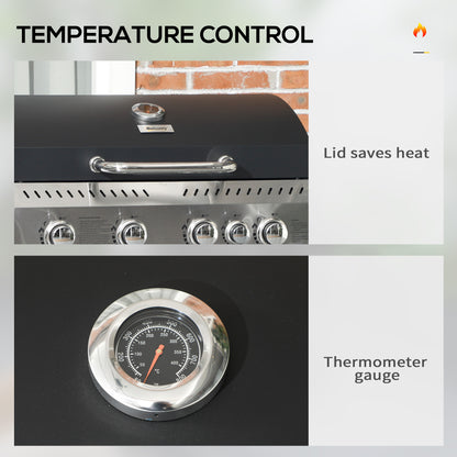 Barbecue au propane 4 brûleurs avec brûleur latéral 40000 BTU