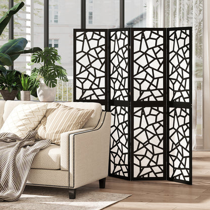 Paravent 4 panneaux motif géométrique 170 cm
