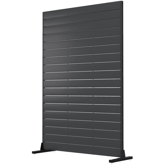 Outsunny 120x174cm Black HDPE Outdoor Privacy Screen with Stand